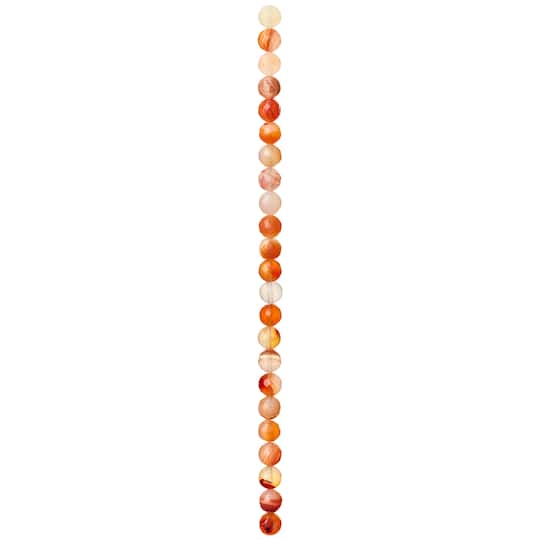 12 Pack: Orange Mixed Agate Round Beads, 8mm by Bead Landing™